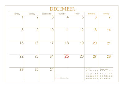 Mushroom art calendar_2025_December