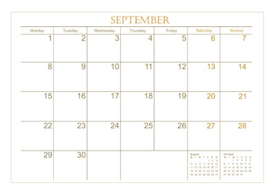 Mushroom art calendar_2025_September
