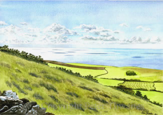 Swire Head, fine art print from watercolour by Peter Thwaites