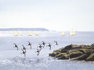 Solent View, fine art print from acrylic painting by Peter Thwaites